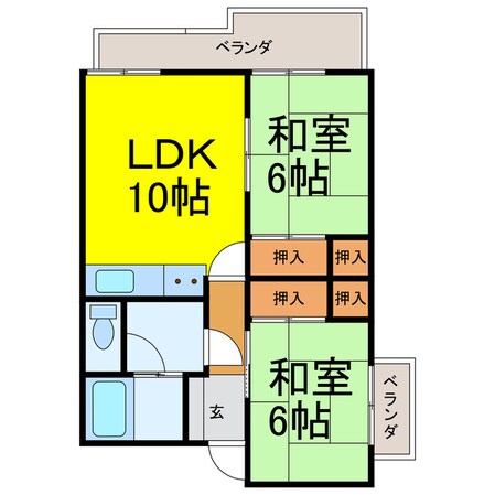 サンシャイン西条の物件間取画像